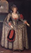 GHEERAERTS, Marcus the Younger Anne of Denmark oil painting on canvas